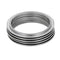 Modern Stack Rings 1mm Comfort Fit Brushed Titanium Band