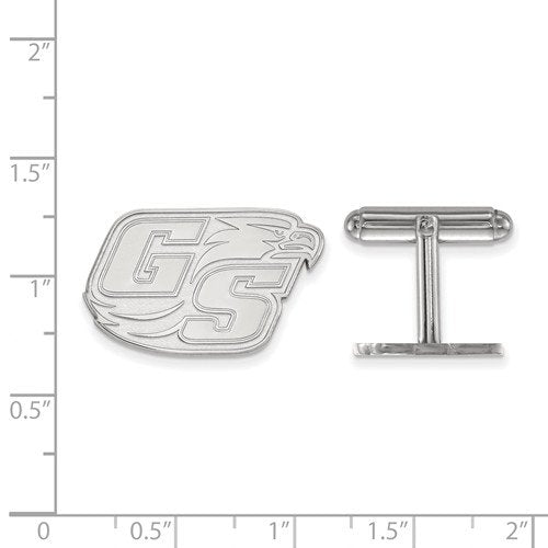 Rhodium-Plated Sterling Silver, Georgia Southern University, Cuff Links, 17X26MM