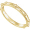 10k Yellow Gold 2.50mm Rosary Ring, Size 10