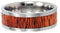 Koa Wood Inlay 8mm Comfort Fit Titanium Wedding Band, Size 9.75