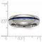 Edward Mirell Titanium Blue-Anodized Center 6mm Comfort-Fit Band