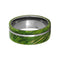 Green Box Elder Wood, Titanium Pinstripe 8mm Comfort-Fit Wedding Band