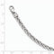 Men's Rhodium-Plated 14k White Gold 12mm Wheat Chain Bracelet, 8.25"