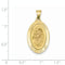 14k Yellow Gold St. Anthony Medal Pendant (26X15MM)