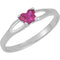 14k White Gold June CZ Birthstone Ring, Size 3