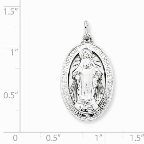 Sterling Silver Miraculous Medal (30X16MM)