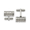 Stainless Steel Polished Grooved Cylindrical Cuff Links