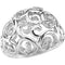 Sterling Silver Diamond Filigree Scroll Ring, Sizes 6, 7 (1/6 Cttw, GH Color, I1 Clarity)