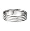 Grooved Double Milgrain Design 6mm Comfort Fit 14k White Gold Band