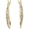 Diamond Hoop Earrings, 14k Yellow Gold (1/10 Ctw, Color G-H, Clarity I1)