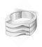 Ocean Wave Designer Band, Rhodium-Plated 14k White Gold, Size 7