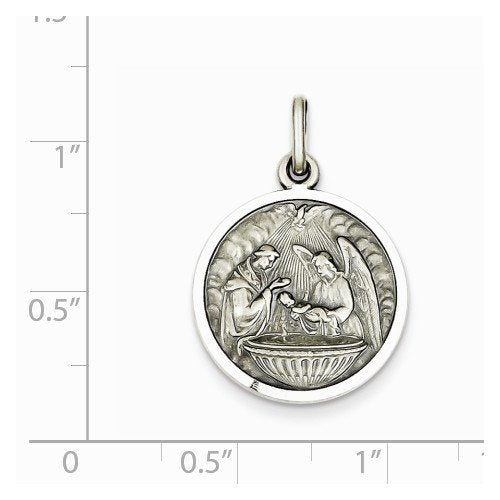 Sterling Silver Baptism Medal (28X20MM)