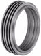 Modern Stack Design 5mm Comfort-Fit Matte Titanium Band, Size 7.75