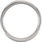 Brushed Satin Titanium, Inlaid Sterling Silver 7mm Comfort-Fit Ring, Size 14.25