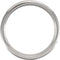 Brushed Satin Titanium, Inlaid Sterling Silver 7mm Comfortt-Fit Ring, Size 10