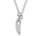 Diamond Solitaire Heart 14k White Gold Pendant Necklace, 16" ( .01 Cttw)