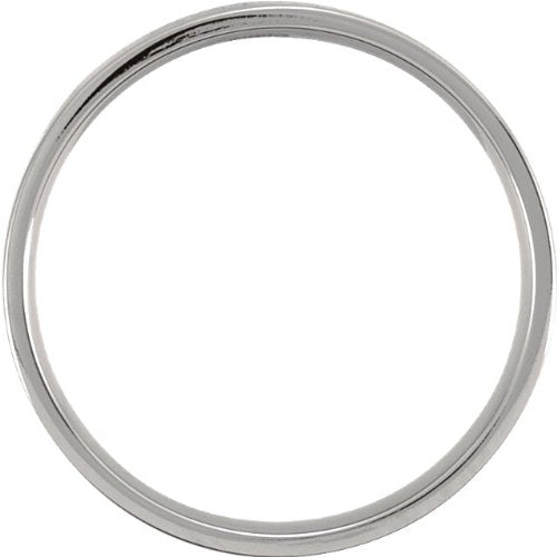 Titanium 4mm Comfort Fit Flat Band, Size 10.5