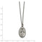 Stainless Steel Miraculous Medal Reverse Necklace, 18"