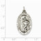 Sterling Silver Saint Christopher Medal Charm Pendant (35X20 MM)