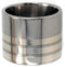 Sterling Silver Inlay 15mm Comfort Fit Titanium Wide Ring, Size 13.25