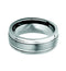 Men's Brushed Titanium 8mm Comfort-Fit Grooved Band