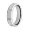 Men's Titanium Grooved 6mm Comfort-Fit Beveled Band