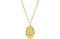 Sterling Silver 24k Gold-Plated Oval Miraculous Medal Necklace, 24" (28.82x17.82 MM)