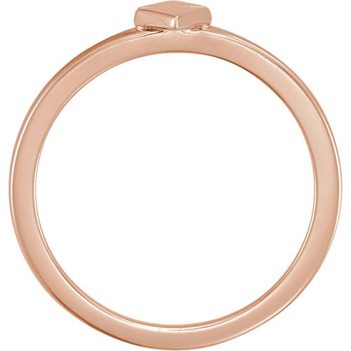 Geometric Stackable Ring, 14k Rose Gold