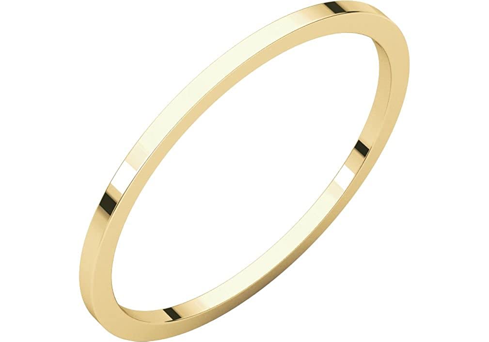 14k Yellow Gold Slim-Profile Flat 1mm Band