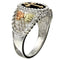 Men's Cross Ring, Sterling Silver, 10k Yellow Gold, 12k Green and Rose Gold Black Hills Gold Motif