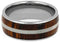 The Men's Jewelry Store (Unisex Jewelry) Honduran Rosewood, Bright Deer Antler 8mm Comfort-Fit Titanium Band, Size 7.75