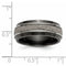 Edward Mirell Black Titanium with Grey Concrete Inlay Stepped 8mm Comfort-Fit Band