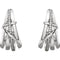 Diamond Nest Design J Hoop Earrings, Rhodium-Plated 14k White Gold (1/3 Ctw, Color G-H, Clarity I1)