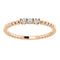 Diamond Beaded Ring, 14k Rose Gold, Size 8