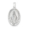 Rhodium-Plated14k White Gold Miraculous Medal Pendant (26X15MM)