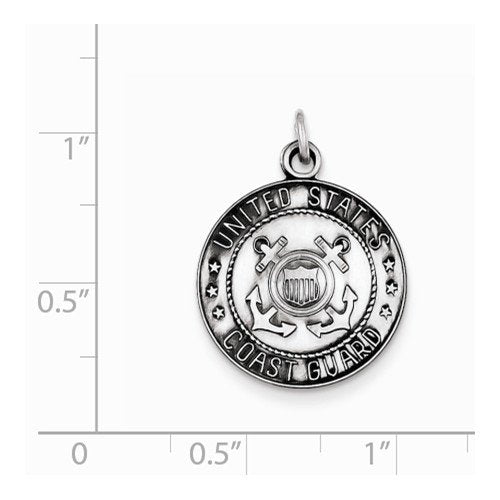 Sterling Silver US Coast Guard Medal (23X18MM)