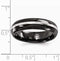 Silver Collection Black Titanium and Sterling Silver Inlay 6mm Domed Wedding Band