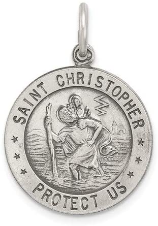Sterling Silver St. Christopher Soccer Medal (23X18MM)