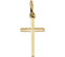 Beveled Cross 14k Yellow Gold Pendant (13X08.50 MM)