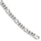 Men's Rhodium-Plated 14k White Gold 8.75mm Flat Figaro Bracelet, 8"