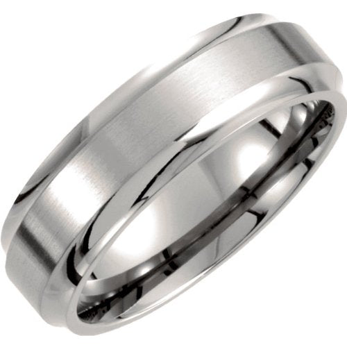 Titanium 7mm Satin Comfort Fit Band Size 6.5