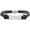 Dark Brown Leather and Stainless Steel ID Bracelet, 9"