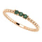 Alexandrite Beaded Ring, 14k Rose Gold, Size 7