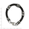 Men's Stainless Steel Antiqued Dragon Black Braided Leather Bracelet, 8.5"