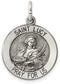 Sterling Silver Antiqued Saint Lucy Medal (25X18MM)