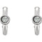 Diamond J-Hoop Earrings, Rhodium-Plated 14k White Gold ( 0.2 Ctw, G-H Color, I1 Clarity )