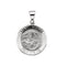 14k White Gold Round St. Michael Medal (18.25 MM)