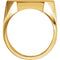 Men's Satin Brushed Signet Ring, 14k Yellow Gold (22x20MM)