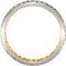 8mm 14k White Gold Cut-Out Peek-A-Boo 14k Yellow Gold Comfort Fit Band,, Size 6