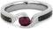 Ruby, Dinosaur Bone 3.5mm Comfort-Fit Titanium Bypass Engagement Ring, Size 4.5